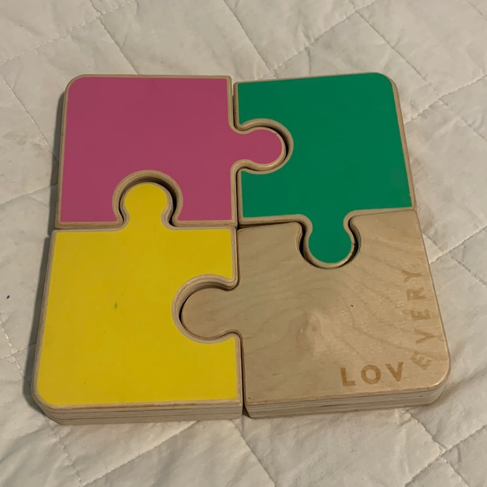 Lovevery Chunky Wooden Jigsaw Puzzle from the Companion Playkit, months 22-24